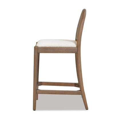 Panama - Curved Back Cane Counter Stool (Set of 2) - Ivory White