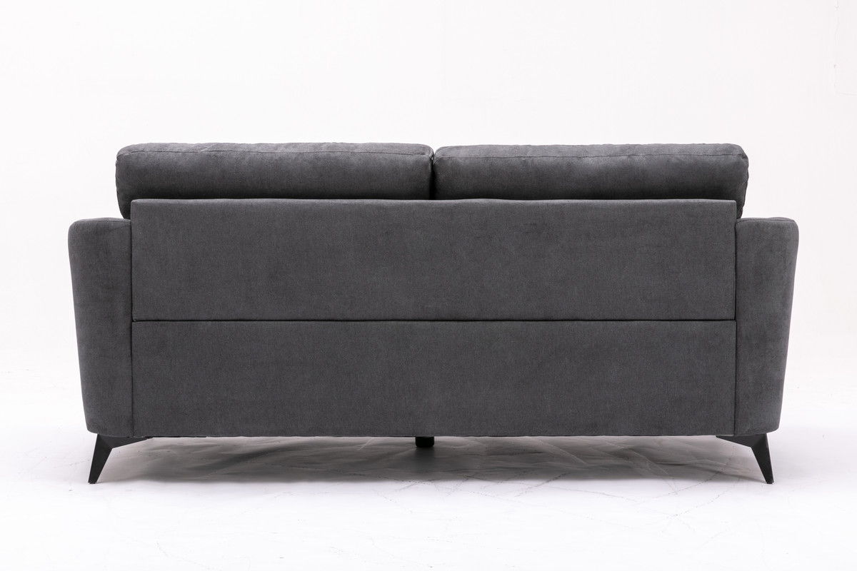 Callie - Woven Fabric Sofa Loveseat Chair Living Room (Set of 3) - Gray