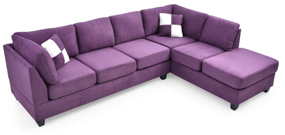 Malone - Sectional - Purple
