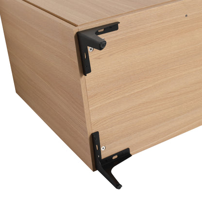 Bathroom Vanity Base With Storage Cabinet, Engineering Wood - Oak