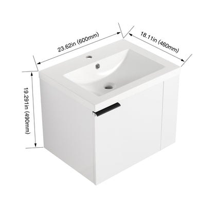 Modern Bathroom Vanity Sink Combo For Small Spaces - White