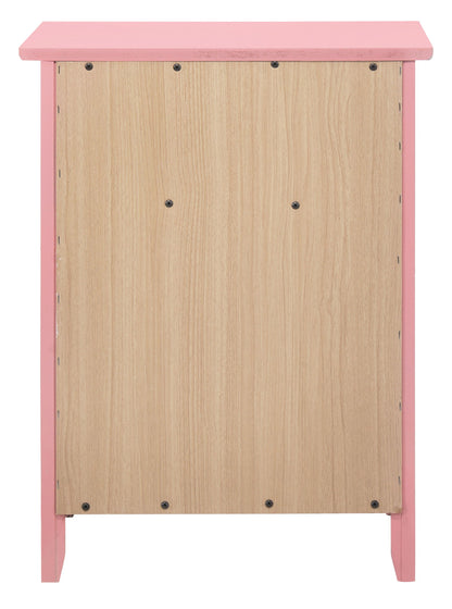 Chic Transitional Nightstand - Pink