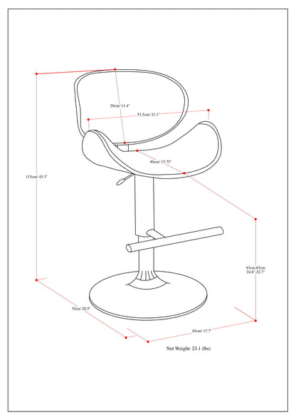 Marana - Bentwood Adjustable Swivel Bar Stool - Stone Gray