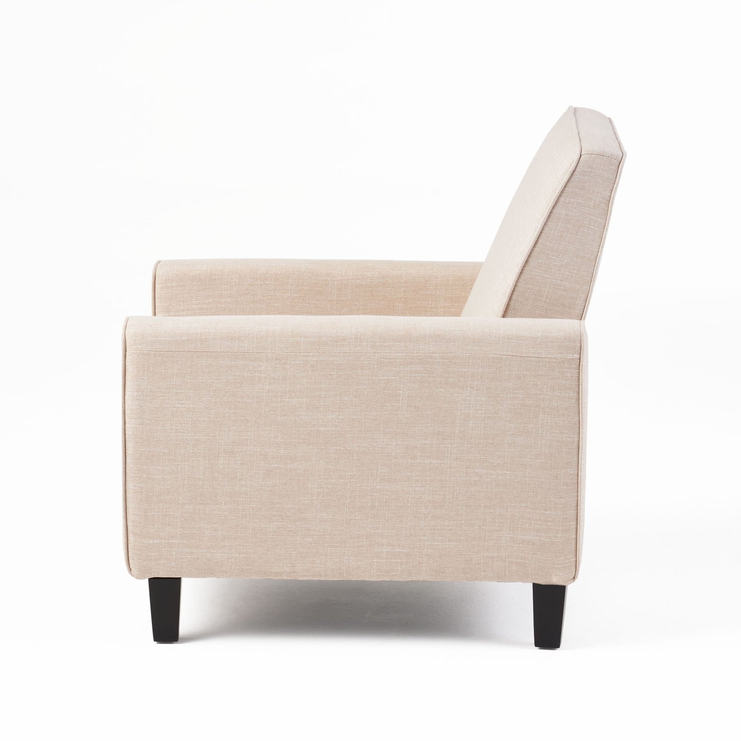 Linen Push Back Chair For Elegant Home - Light Beige