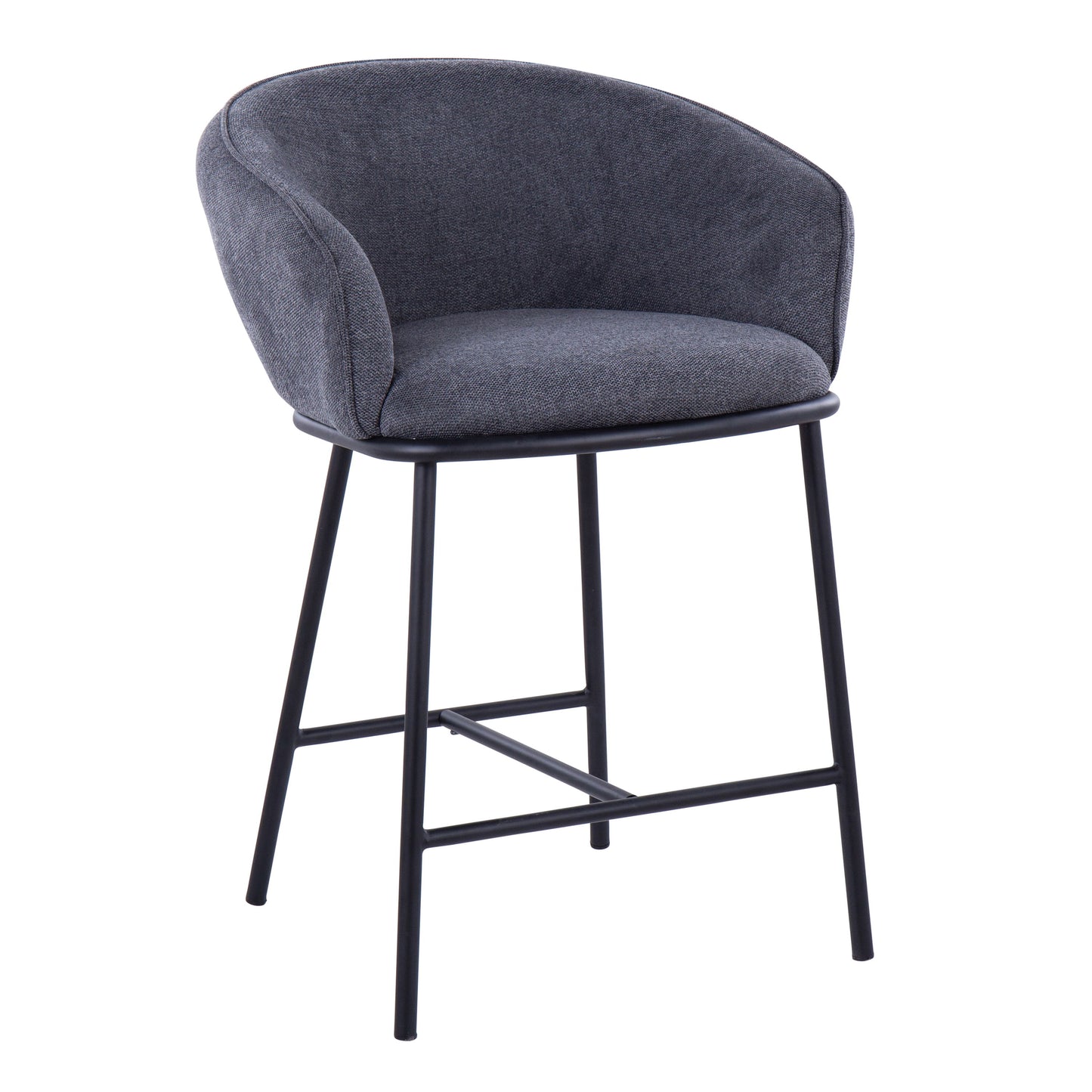Ashland - Contemporary Counter Stool (Set of 2) - Black / Charcoal