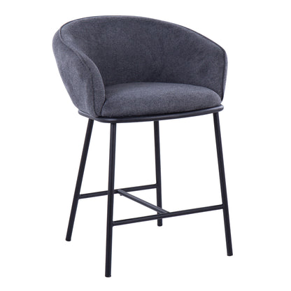 Ashland - Contemporary Counter Stool (Set of 2) - Black / Charcoal