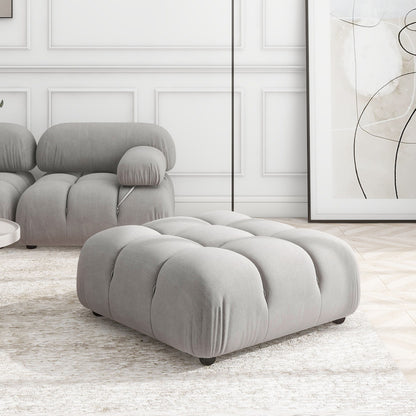 Marcel - Bubble Modular Modern Cocktail Ottoman - Pebble Gray
