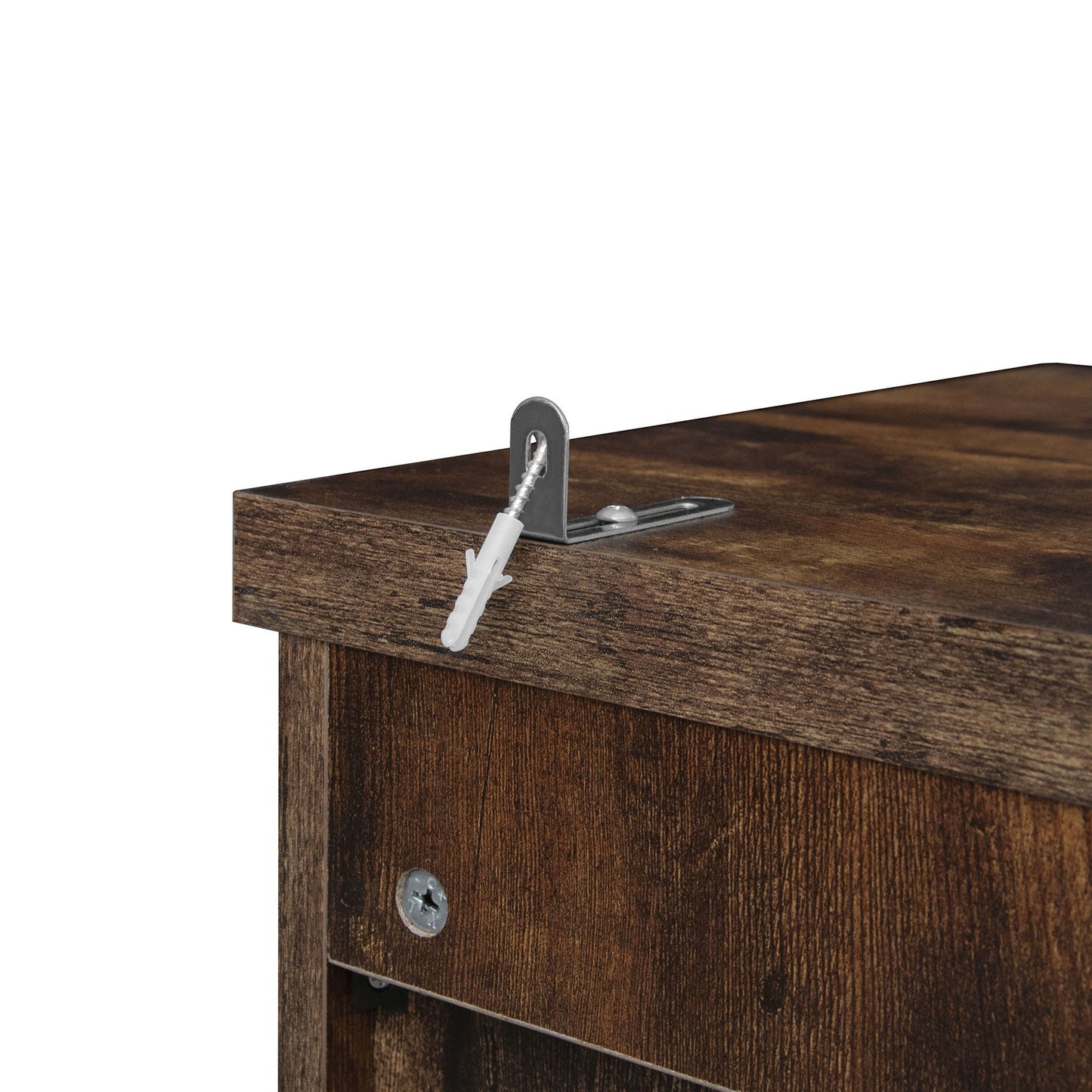 4 Door Cabinet With 1 Drawer, With 4 Adjustable Inner Shelves, Storage Cabinet - Natural