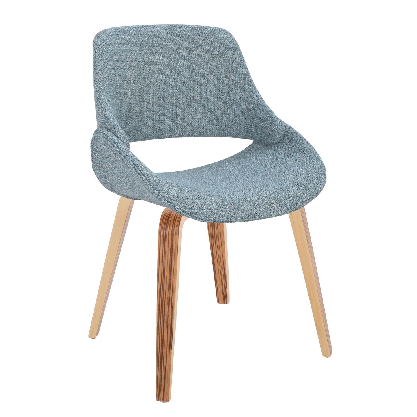Fabrico - Mid-Century Modern Dining Chair (Set of 2) - Zebra / Blue