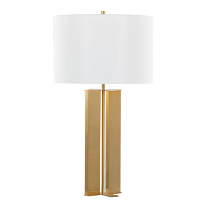 Cosmo - Glam Table Lamp - Antique Brass / White