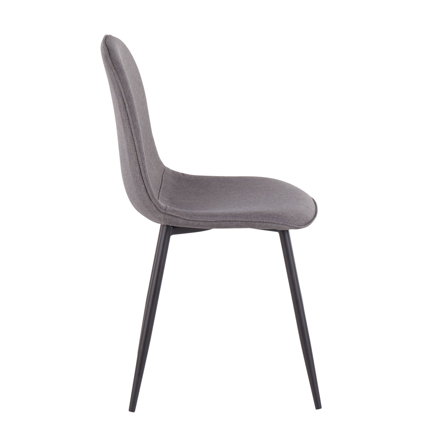 Pebble - Contemporary Chair (Set of 2) - Black / Charcoal