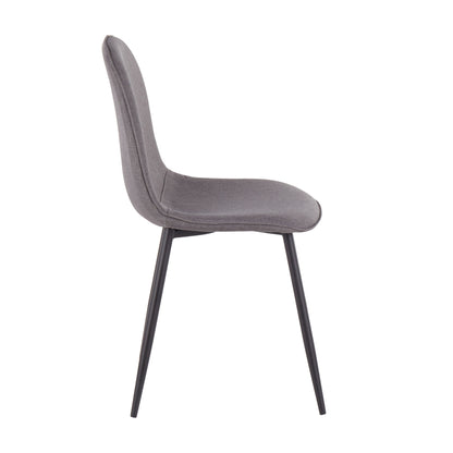 Pebble - Contemporary Chair (Set of 2) - Black / Charcoal