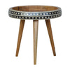 Small Dotted End Table - Oak