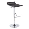 Mirage Ale - Contemporary Adjustable Bar Stool - Chrome / Black Mesh