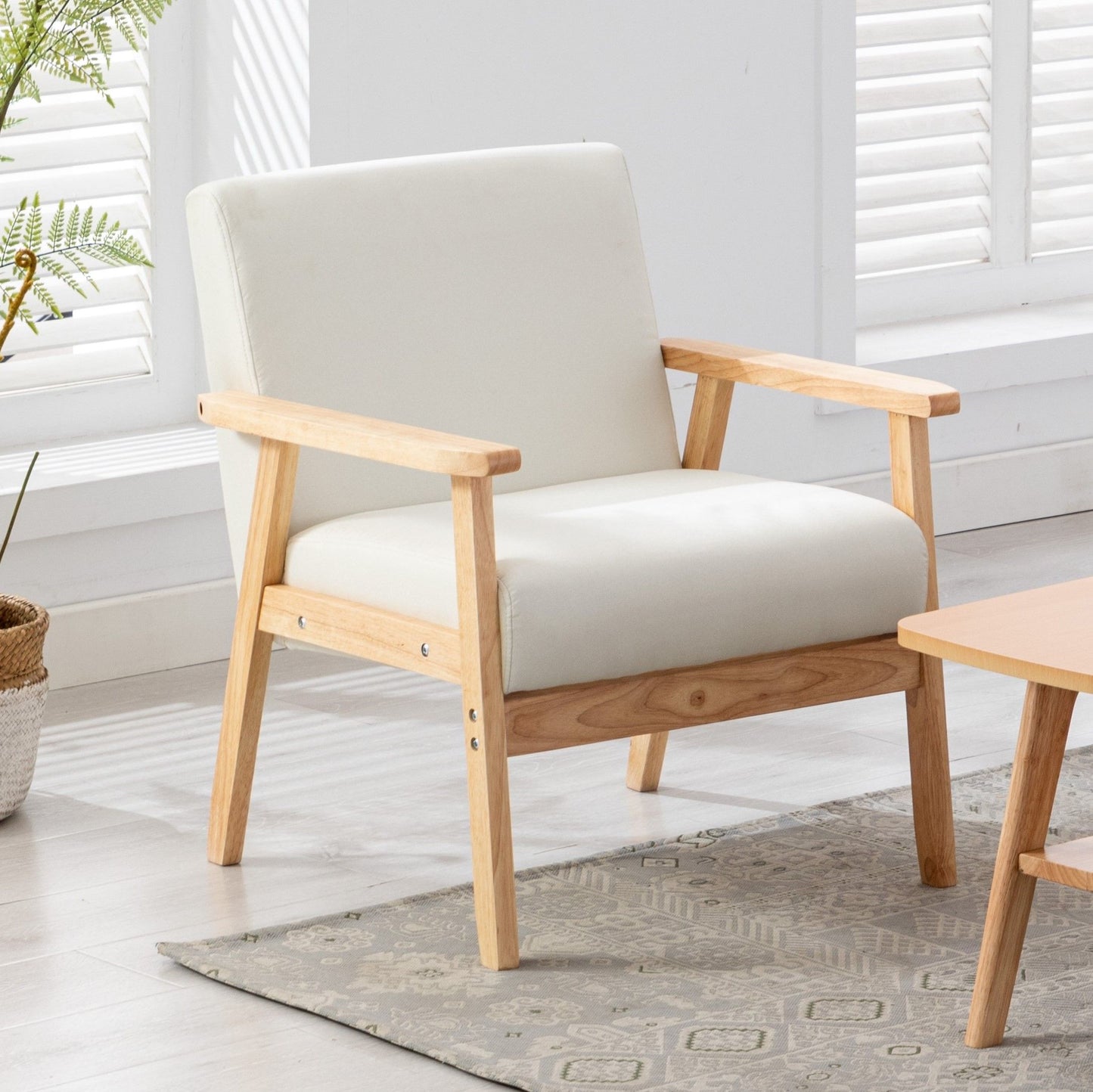 Bahamas - Linen Fabric Chair - Beige