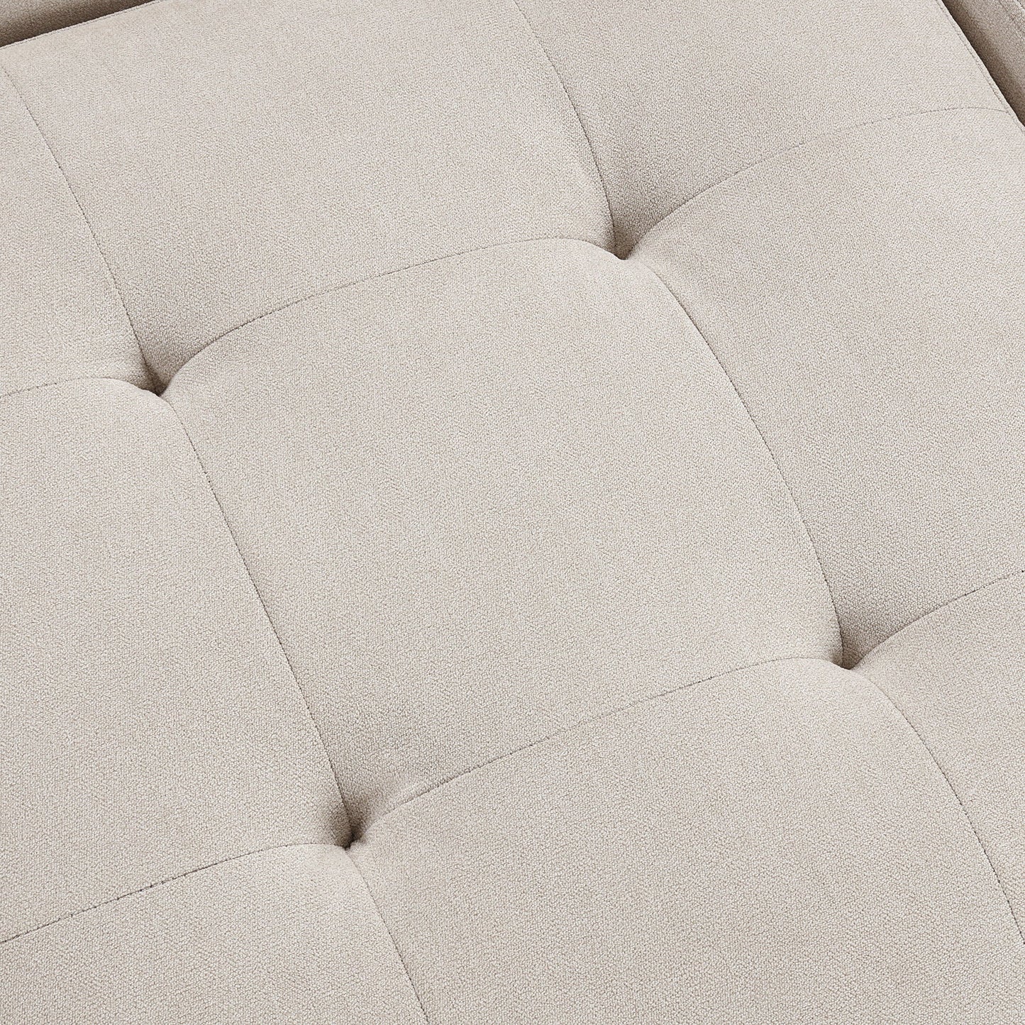 Oversized Sectional Sofa U-Shaped Sofa Couch Pull-Out Sofa Bed With Two Throw Pillows For Living Room - Beige