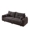 Lamb's Wool 2 Seater Cushion Sofa Comfortable Sofa For Living Room Bedroom And Other Casual Spaces Lamb's Wool Sofa With 2 Cushions And 2 Ball Pillows (Set of 2) - Gray
