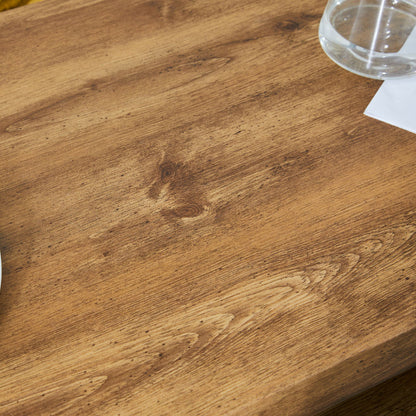Modern Minimalist Rectangular Coffee Table Measuring Embodies The Simple Charm Of Mid Century Aesthetics, Adding A Touch Of Elegance To Your Living Room - Natural Wood