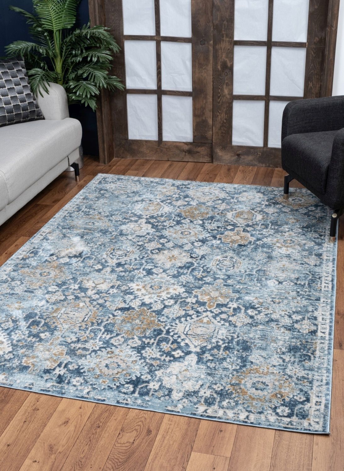 Noble - 7'10" X 10'3" Area Rug - Blue