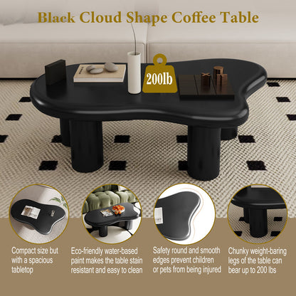 Cloud Shaped, Coffee Table For Living Room - Matte Black