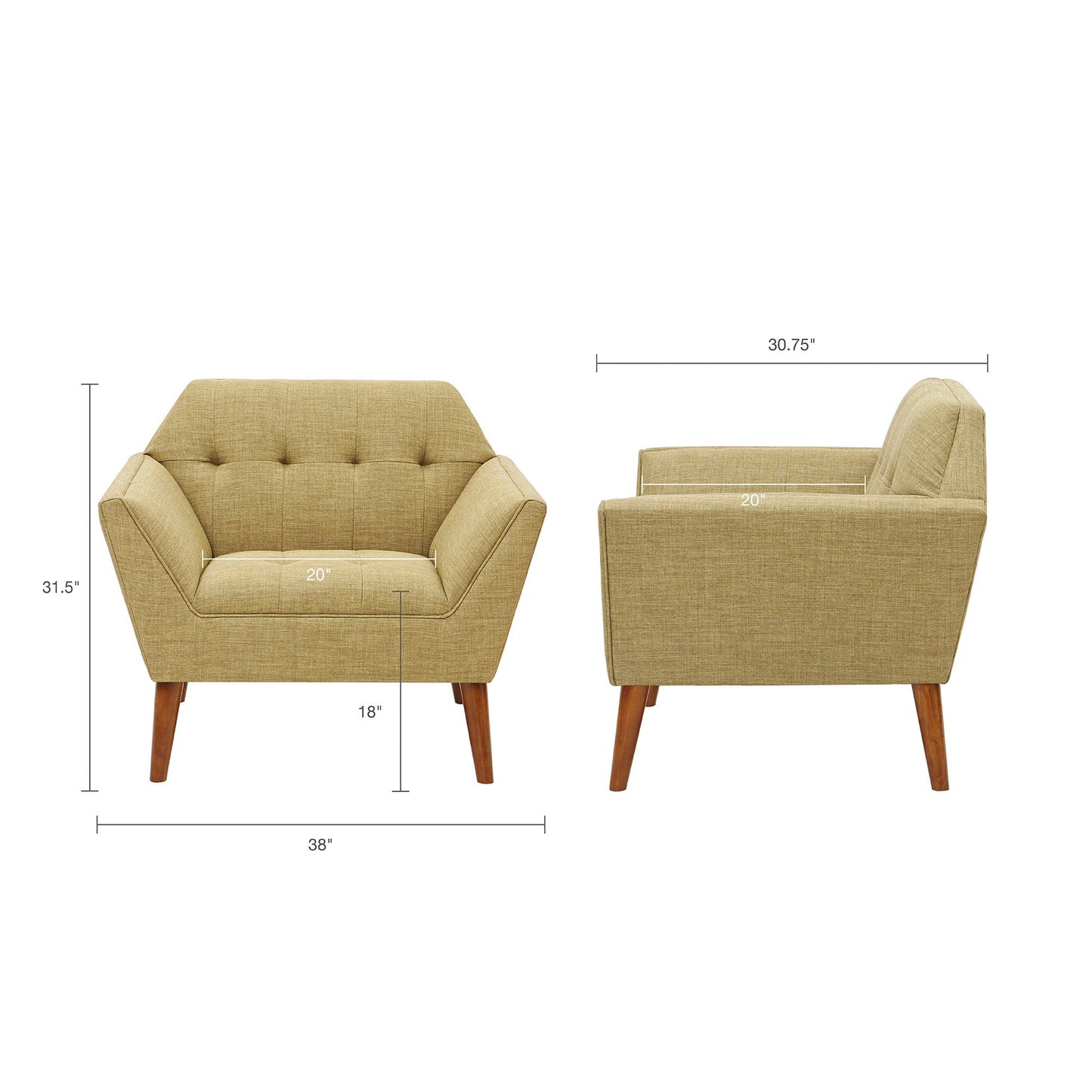 Lounge Chair Mid Century Modern - Pale Green