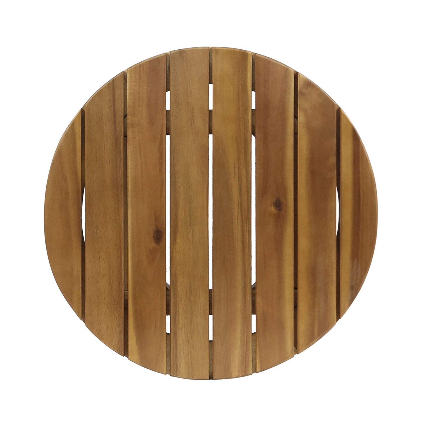 Outdoor And Rope Weave 3 Piece Chat Set - White / Teak