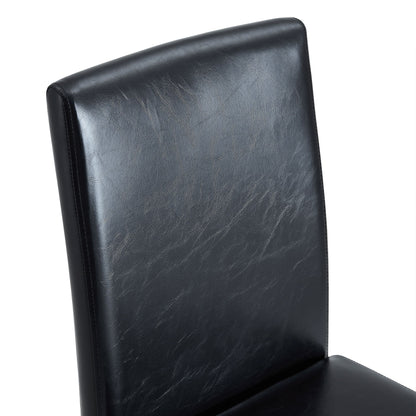 (Set of 2) Backrest Chairs With Metal Legs, They Are Ideally Suited For Minimalist And Contemporary Home Styles - Black / Silver