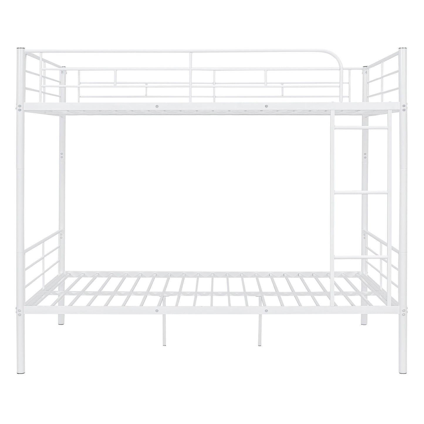 Full Over Full Metal Bunk Bed - White