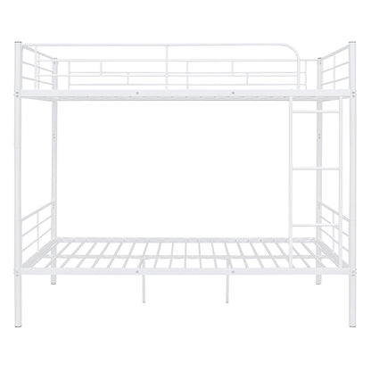Full Over Full Metal Bunk Bed - White