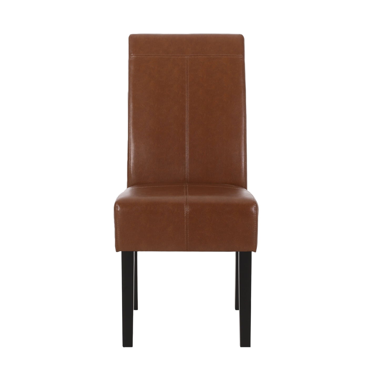 Pertica - Dining Chair With T - Stitch Design (Set of 2) - Light Brown