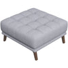 Addison - Square Upholstered Ottoman - Gray / Light Gray / Wood