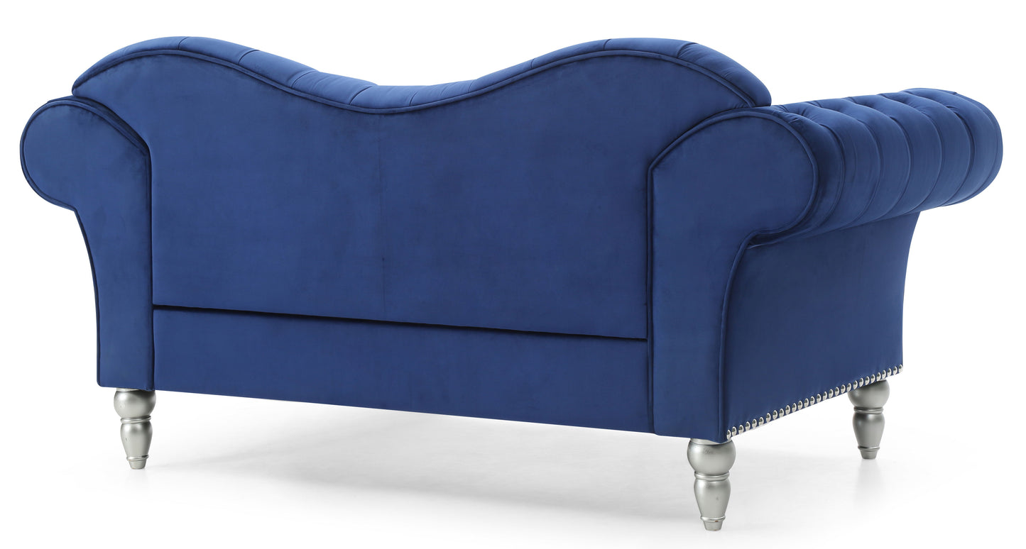 Elegant Traditional Loveseat For Two - Blue