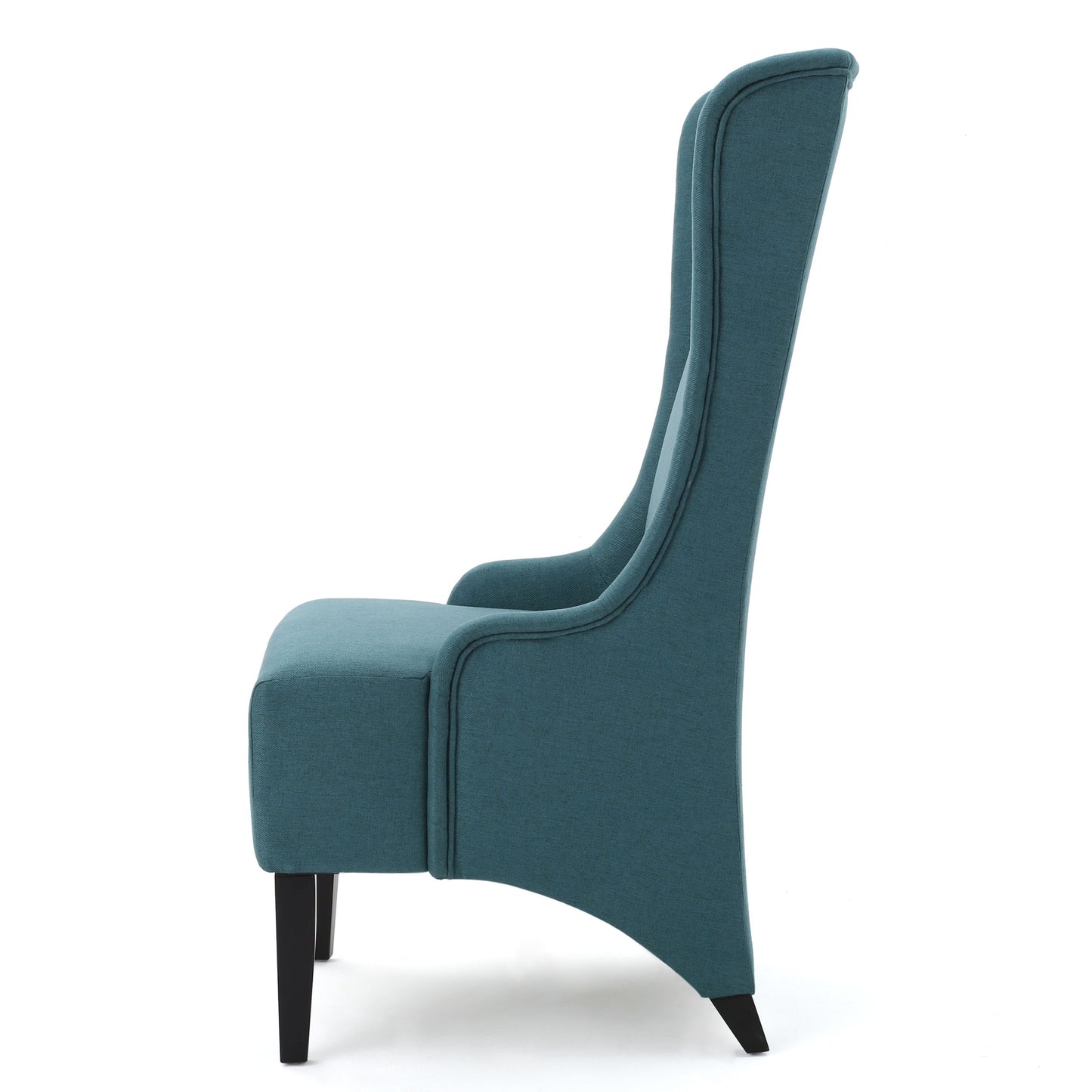 Alight - Upholstered Dining Chair With High Back And Birch Wood Legs - Teal