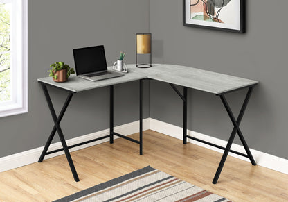 Computer Desk, Home Office, Corner, L Shape, Laptop, Contemporary / Modern - Gray