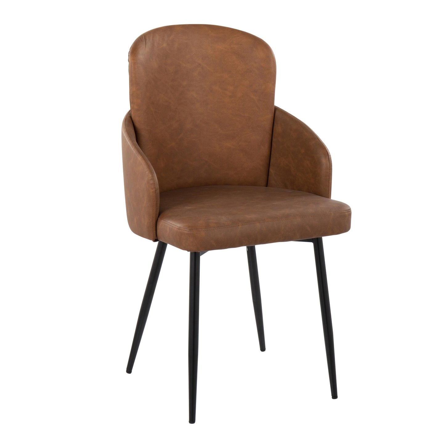 Dahlia - Contemporary Dining Chair (Set of 2) - Black / Camel