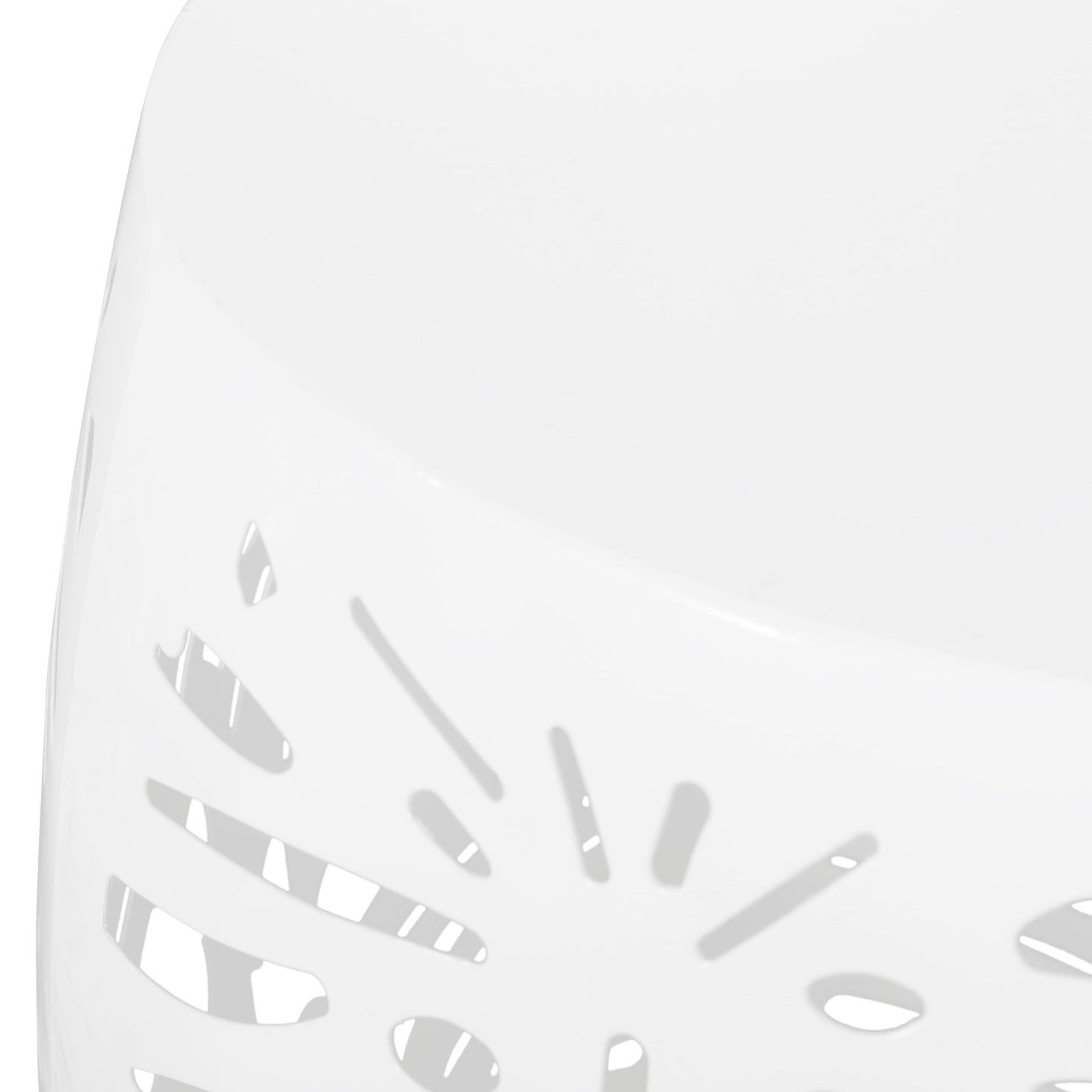 Metal End Table Large - White