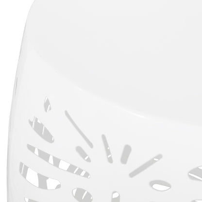 Metal End Table Large - White