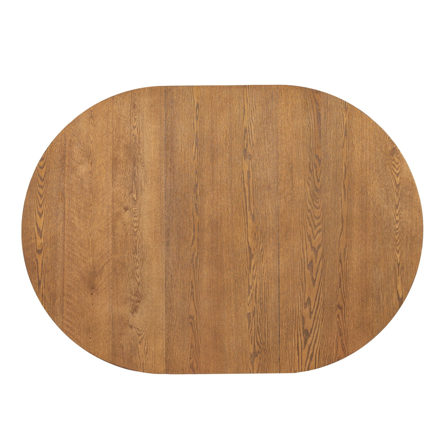 Topmax - 5 Piece Modern Extendable Round Dining Table Set With Removable Leaf For Small Places - Walnut / Beige