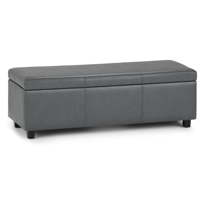 Avalon - Storage Ottoman Bench - Stone Gray