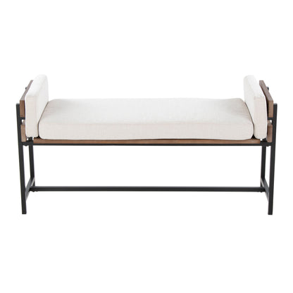 Kari - Farmhouse Bench - Black / Brown / Cream