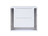 Moon - Smooth Nightstand With LED - White
