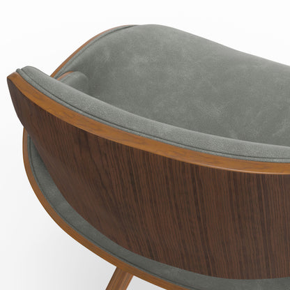 Malden - Bentwood Dining Chair With Wood Back - Distressed Gray