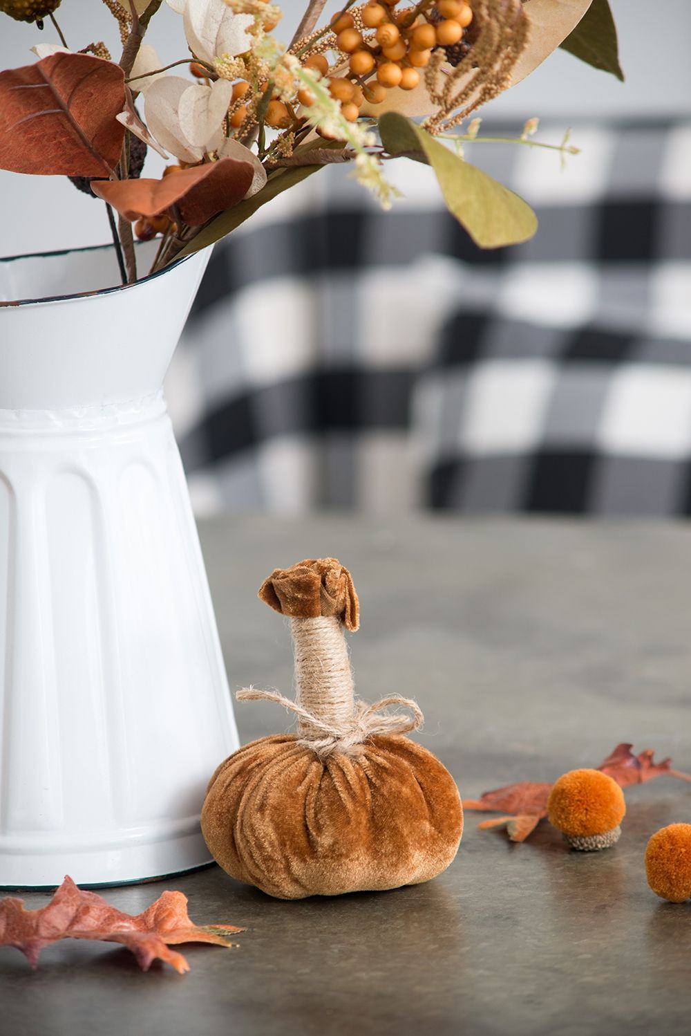 Pumpkin Ornament For Holiday Harvest Festival Fall Festival & Thanksgiving (Set of 6) - Brown Multi