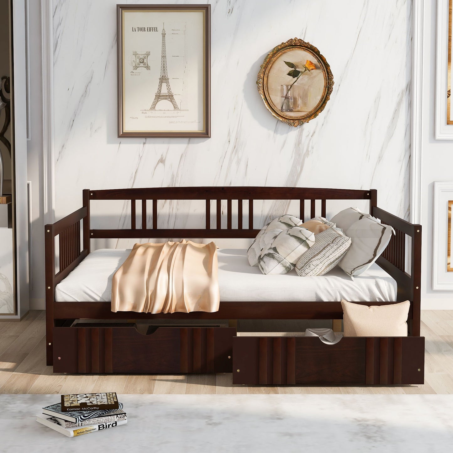 Full Size DayBed With 2 Drawers - Espresso