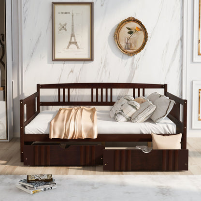 Full Size DayBed With 2 Drawers - Espresso