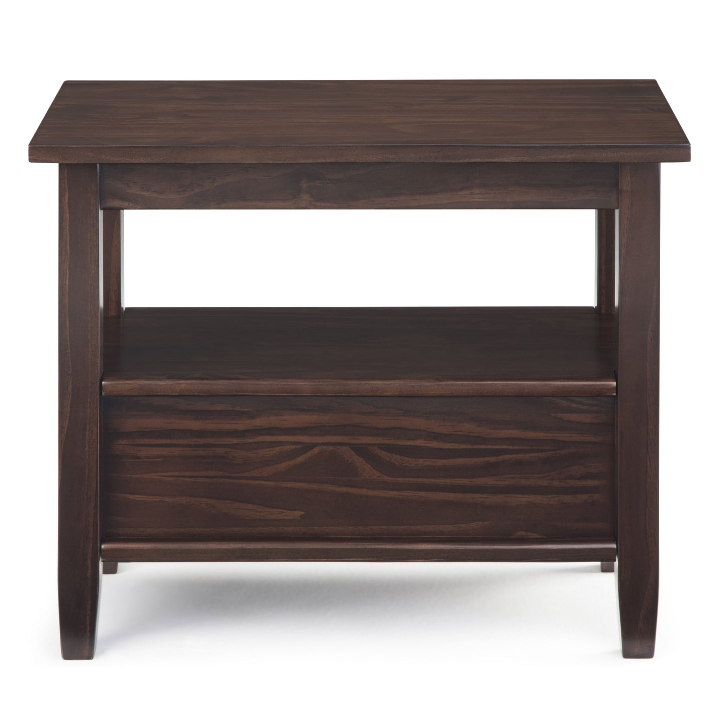 Warm Shaker - Narrow Side Table - Tobacco Brown