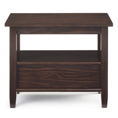 Warm Shaker - Narrow Side Table - Tobacco Brown