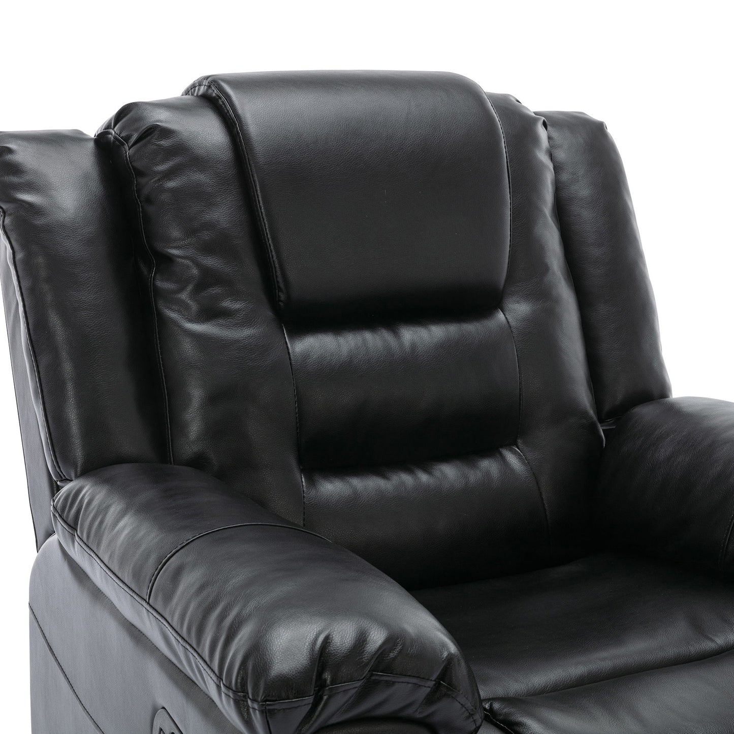 360ÔøΩÔøΩ swivel And Rocking Home Theater Recliner Manual Recliner Chair With Wide Armrest For Living Room - Black