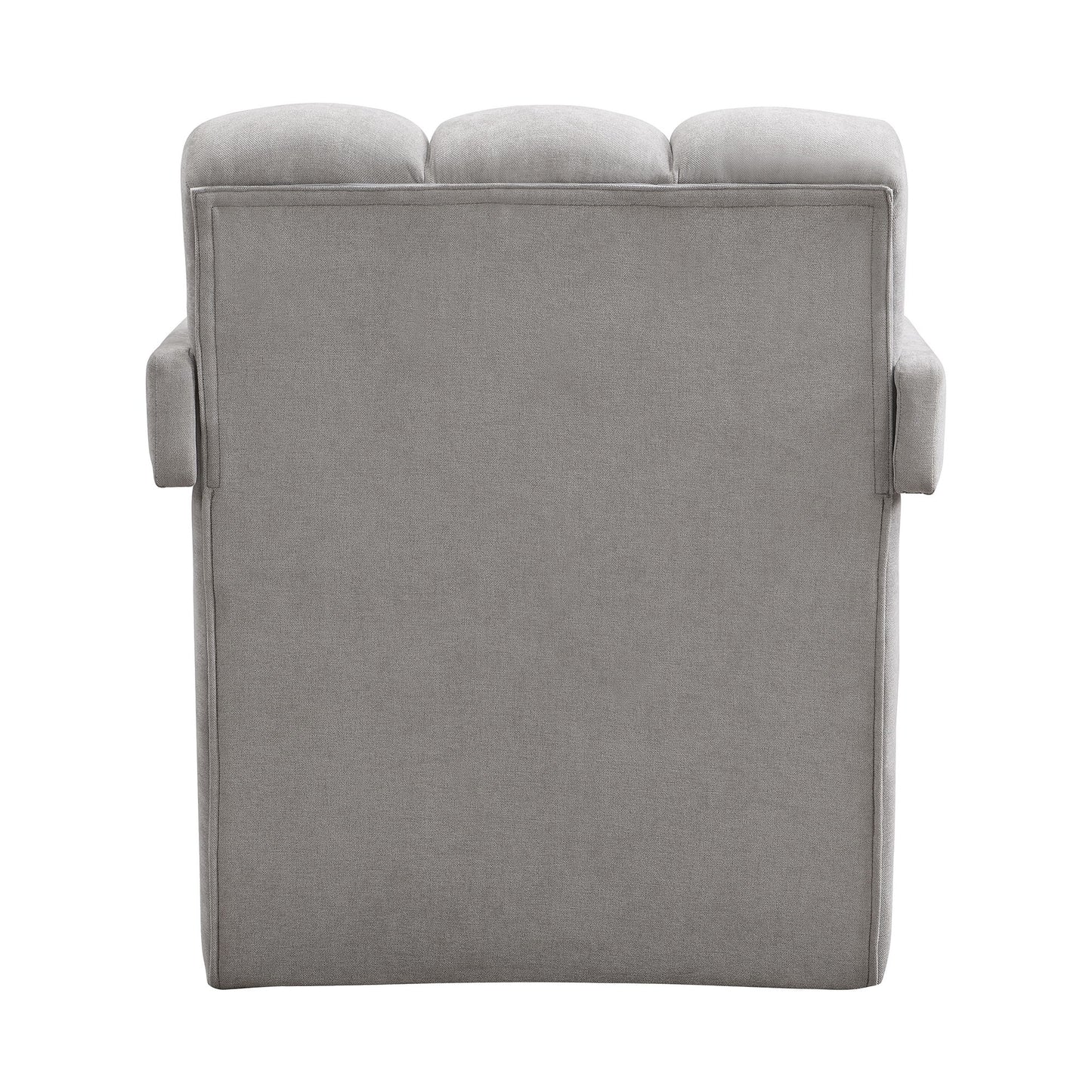 Modern Minimalist Leisure Armchair With L Shaped Armrests For Living Room - Gray