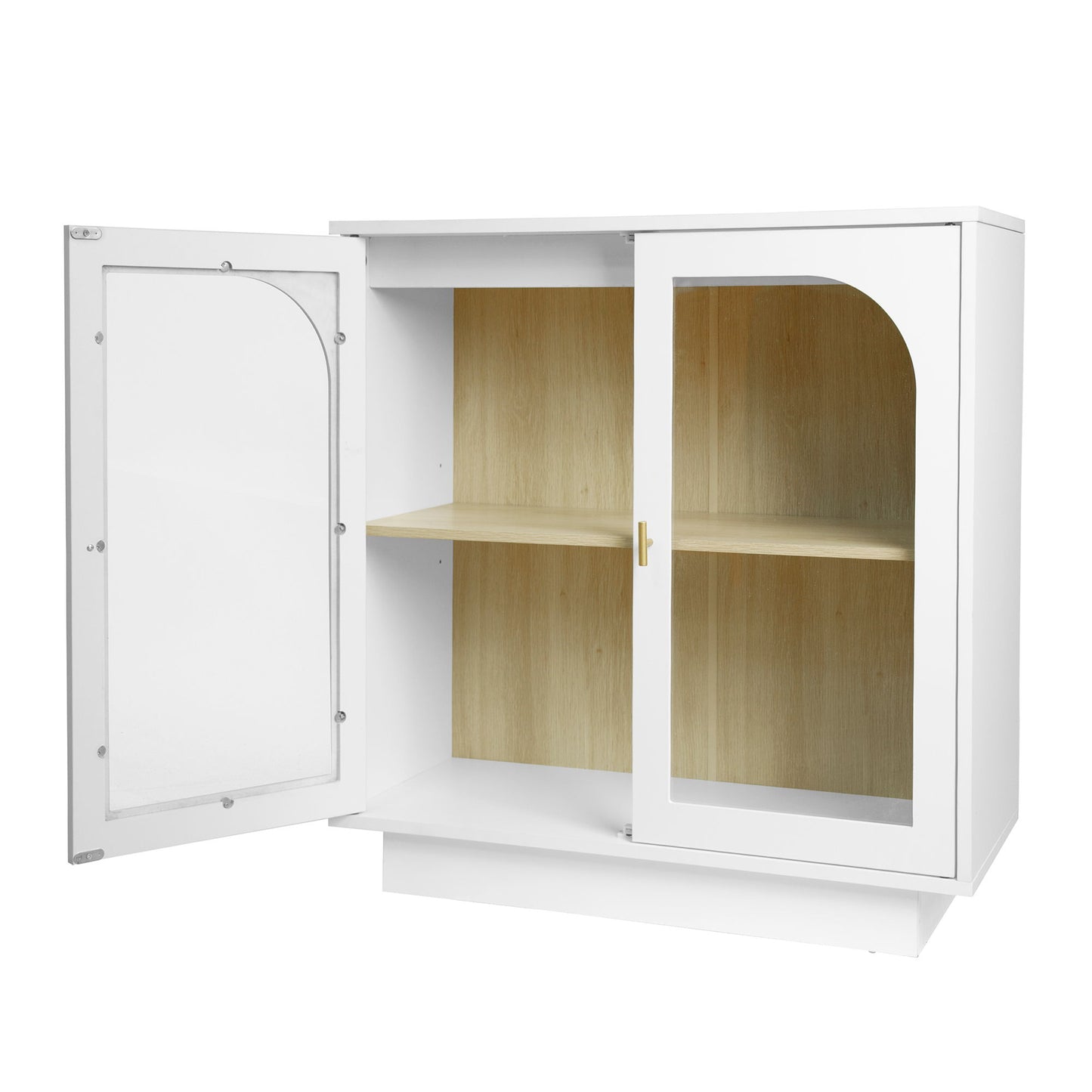 Storage Cabinet With Door For Living Room, Dining Room, Study - White